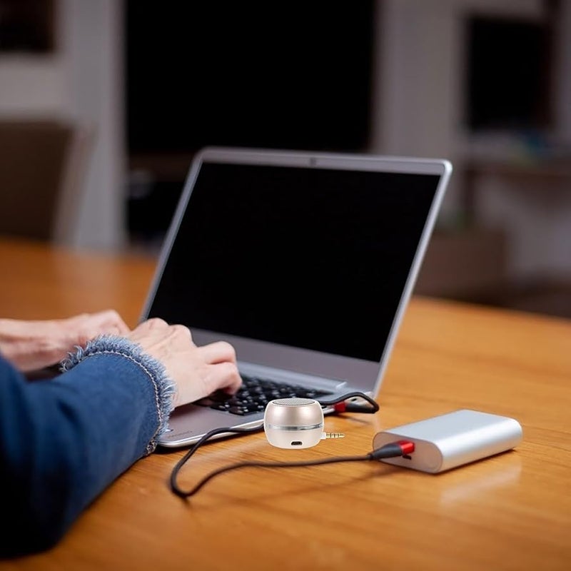 Portable Mini Plug in Speaker USB Rechargeable Desktop Subwoofer for Phone Tablet Laptop - Image 3